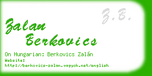 zalan berkovics business card